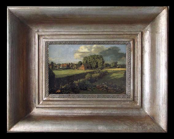 framed  John Constable The Flower Garden at East Bergholt House,Essex, Ta077-2